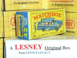 Matchbox Lesney 42b Studebaker Station Wagon Type E4 EMPTY BOX ONLY 2