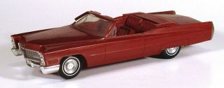 Vintage 1968 Cadillac Deville Convertible Promotional Model Jo - Han San Mateo Red