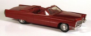 Vintage 1968 CADILLAC DEVILLE CONVERTIBLE Promotional Model JO - HAN San Mateo Red 2