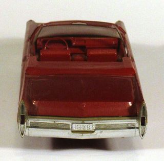 Vintage 1968 CADILLAC DEVILLE CONVERTIBLE Promotional Model JO - HAN San Mateo Red 3