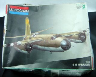 Monogram Vintage B - 26 Marauder Aircraft 1:48 Scale Unassembled Model Kit