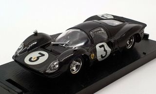 Brumm 1/43 Scale Model Car R159s - Ferrari 330 P4 1967 - 3 Black