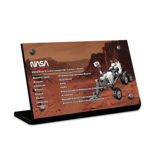 Display Plaque For Lego Nasa Mars Science Laboratory Curiosity Rover 21104