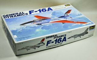 Vintage Hasegawa S20 Plastic Model 1:32 Scale General Dynamics F - 16a Fighter