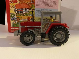 Vintage Britains 1/32 Scale Farms Massey Ferguson 3680 Tractor W/box