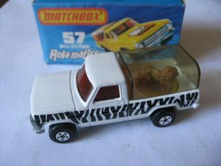 Matchbox Rolamatics No57 Wild Life Truck Made In England 1973 Lesney