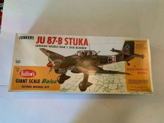 1996 Junkers Ju 87 - B Stuka Balsa Wood Airplane Model By Guillow Giant Scale