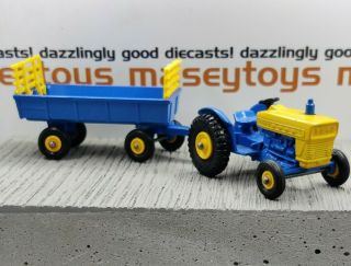 Matchbox Lesney No.  39c Ford Tractor & No.  40c Hay Trailer Very Near