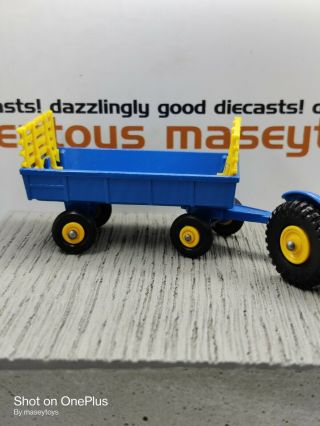 MATCHBOX LESNEY No.  39c Ford Tractor & No.  40c Hay Trailer very near 3