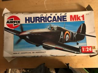 Vintage Airfix Hawker Hurricane Mk1 Model Kit 1:24 14002 1990