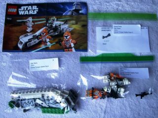Star Wars Lego 7913 Clone Trooper Battle Pack - 100 Complete Minifigs Instruction