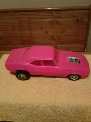 Vintage Processed Plastics Toy 1967 Drag Camaro 9 " Long Pink