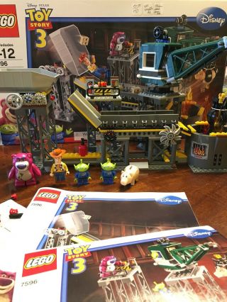Lego Toy Story 3 Trash Compactor Escape (7596) 100 Complete,  Adult Owned W.  Box