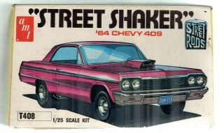 Amt " Street Shaker " 64 Chevy 409 1/25 Kit T408 Open Box & Started