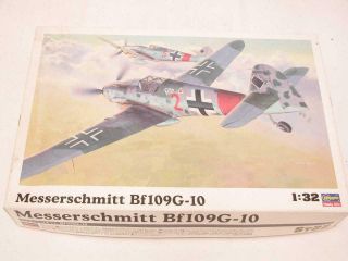 1/32 Hasegawa Messerschmitt Bf109g - 10 Luftwaffe Plastic Model Kit St22 Complete