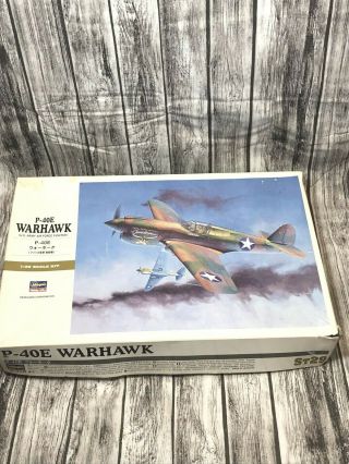 Hasegawa 1/32 P - 40e Warhawk Us Army Air Force Fighter - Open Box