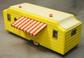 Bandai Tin Camper / Travel Trailer - yellow - 2