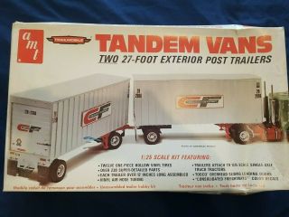 Tandem Van Trailers Amt 1:25 Scale Plastic Model Kit