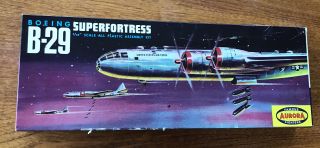 Aurora 1956 Rare/vintage 5/32” Scale Boeing B - 29 “superfortress” Kit No.  372 Niob