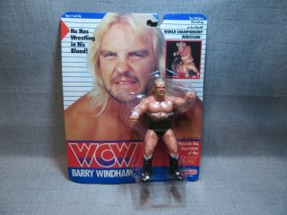 Wcw Galoob Barry Windham Action Figure With Belt On Card