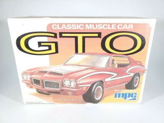 Mpc Gto Classic Muscle Car 1/25 Scale Model Kit Open Box Incomplete - Vintage