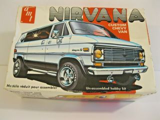 Vintage 1975 Amt Nirvana Custom Chevy Van Model Kit No.  T - 394 Complete Vg,  Nr