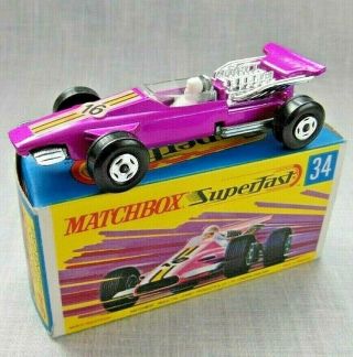 Matchbox Superfast 34 Formula 1 Racing Car.  Boxed.  The Best.