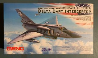 Convair F - 106a Delta Dart Interceptor 1/72 Meng Model,  Open Box,  Contents