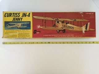 Vintage Sterling Models Curtiss Jn - 4 " Jenny " Balsa Wood W/ Decals Instructions