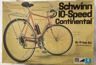 Mpc Plastic Model Kit Schwinn 10 - Speed Continental Bicycle