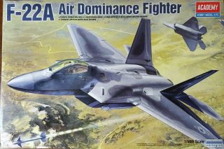 Academy 1/48 Scale F - 22a.  Air Dominance Fighter Kit 12212