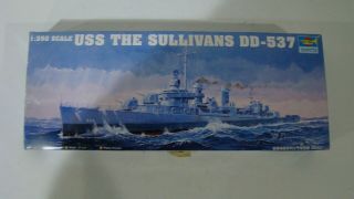 1/350 Uss The Sullivans Dd - 537 W/gold Medal Models Etched Parts Open Complete