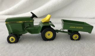 Vintage Ertl,  John Deere 591 Diecast Lawn Tractor & Tilting Trailer 0803
