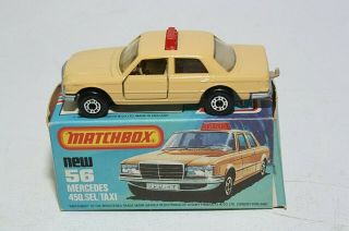 Matchbox 56f Mercedes Benz 450 Sel Taxi,  In Very Good Box