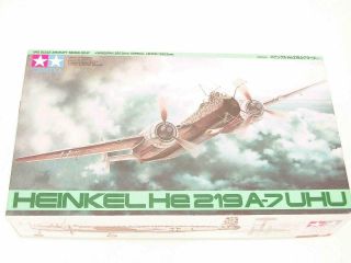 1/48 Tamiya Heinkel He 219 A - 7 Uhu Owl Plastic Scale Model Kit Parts 57