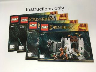 Only Instructions Books 1 - 4 Lego 9474 Battle Of Helm 