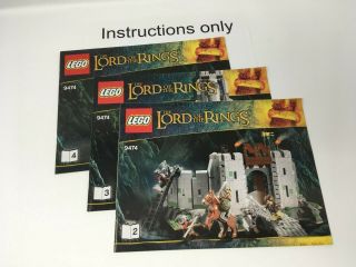 ONLY instructions books 1 - 4 Lego 9474 Battle of Helm ' s Deep Lord of the Rings 2