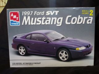 1997 Mustang Svt Cobra 1/25 Amt Ertl Plastic Model Kit Open Box Bags