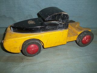 Vintage 1940 ' s Buddy L WOODEN WOOD Timber Truck CAB ONLY Parts Restore 2