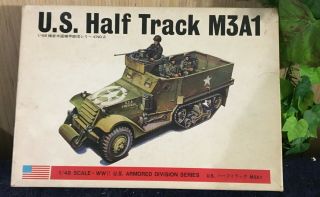Bandai 8262 1/48 Scale Wwii Us Army M3a1 Half Track - Opened
