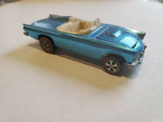 Hot Wheels Redlines 1969 USA Light Blue ' 57 T - Bird Classic with Collectors Badge 3