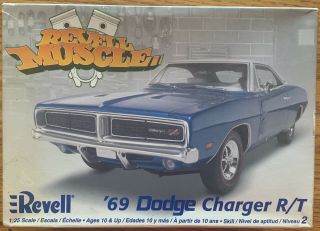 Revell Model Kit 1969 Dodge Charger R/t Muscle Car 1:25 Ages 10,
