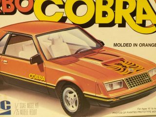 MPC Mustang Turbo Cobra 1:25 Model Kit 1 - 0725 Open Box 2
