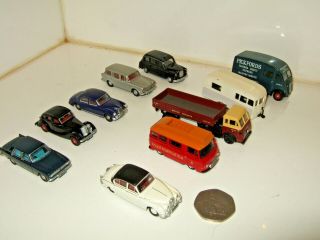 Oxford Diecast Or Similar,  X10 Cars,  Vehicles Inc Taxi,  Vans Etc In 1:76 Scale.