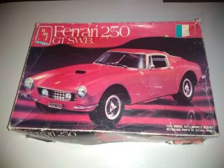 Vintage 1989 Amt Ertl Ferrari 250 Gt Swb Model Kit 1:24 Scale