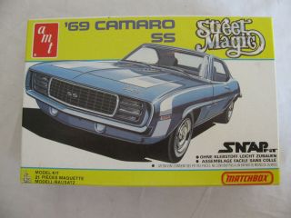 Vintage Amt Matchbox Street Magic Snap Fit 1/43 Scale 1969 Camaro Ss Pk2104