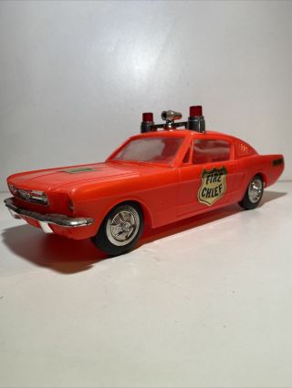 Vintage 1967 Ford Mustang Fastback Fire Chief Car Processed Plastic