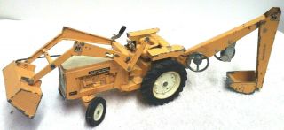 Vintage Ertl 1/16 Ih International 3444 Tractor Backhoe Farm Toy
