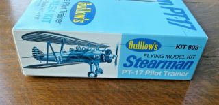 Vintage Guillow ' s Stearman PT - 17 World War 2 Pilot Trainer Scale Balsa Kit 3