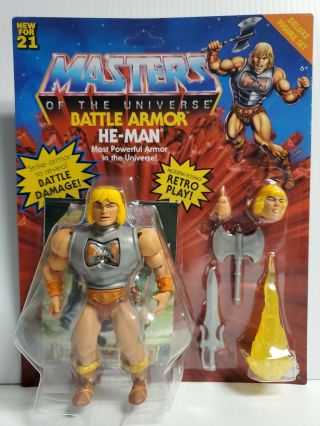 Masters Of The Universe Origins Battle Armor He - Man Motu In Hand Unpunched